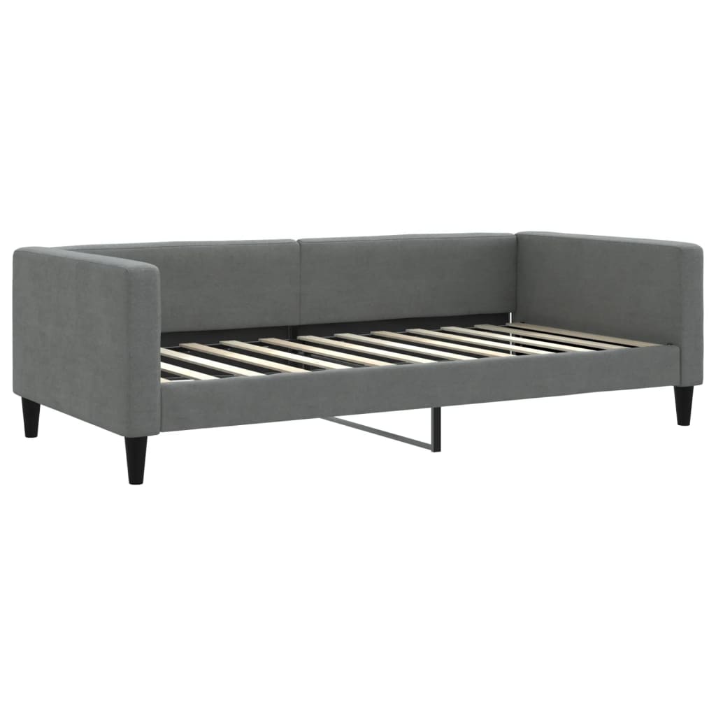 Slaapbank 100x200 cm stof donkergrijs is nu te koop bij PeponiXL, paradijselijk wonen!