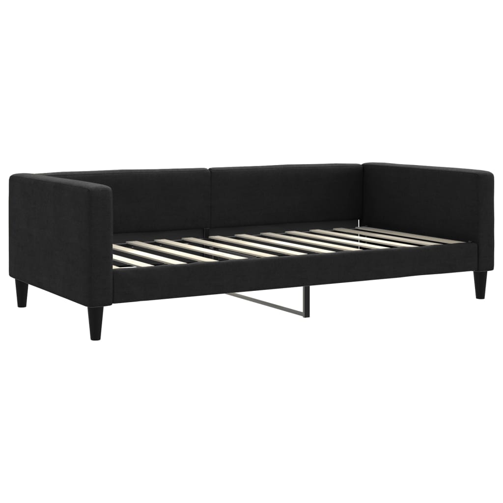 Slaapbank 100x200 cm stof zwart is nu te koop bij PeponiXL, paradijselijk wonen!