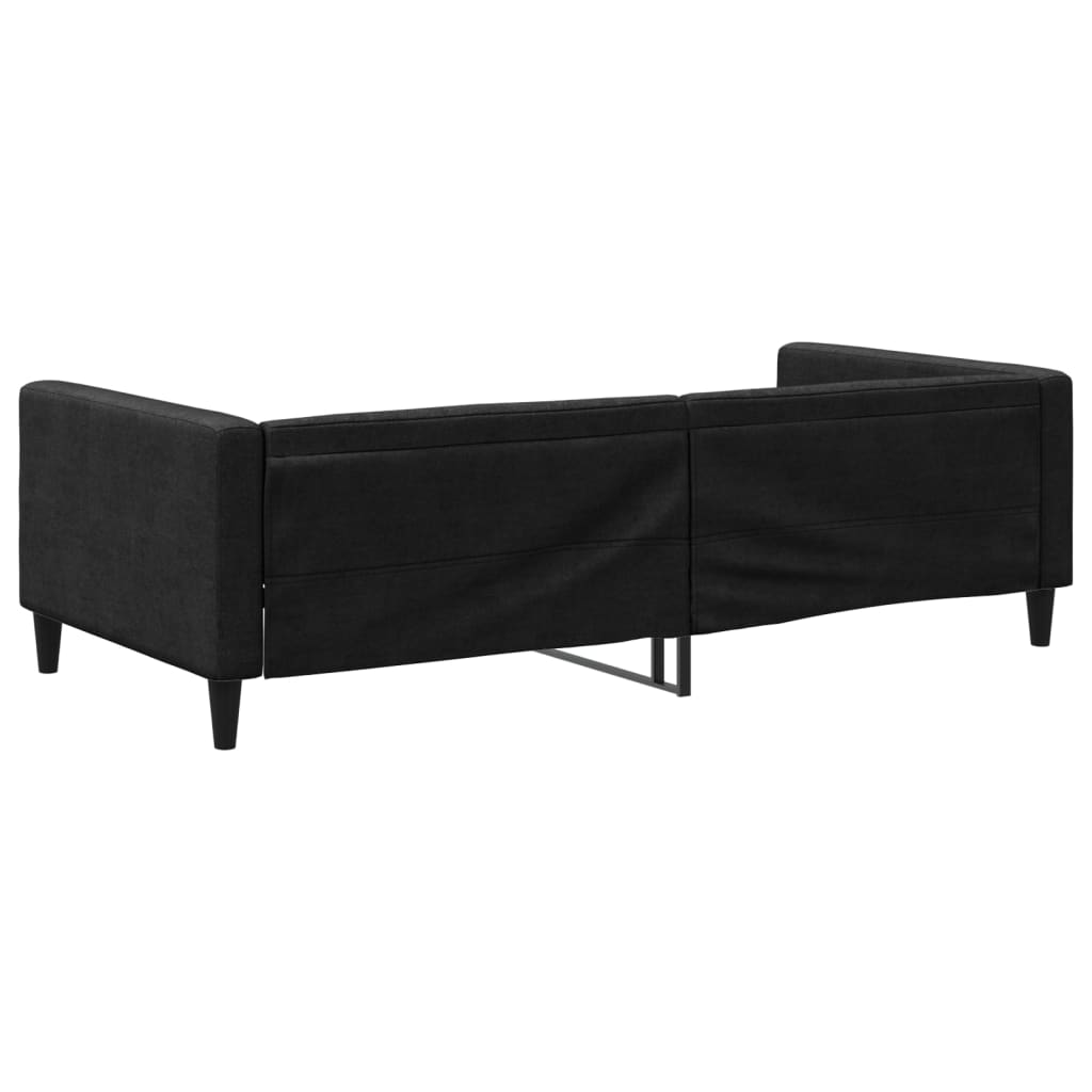 Slaapbank 100x200 cm stof zwart is nu te koop bij PeponiXL, paradijselijk wonen!