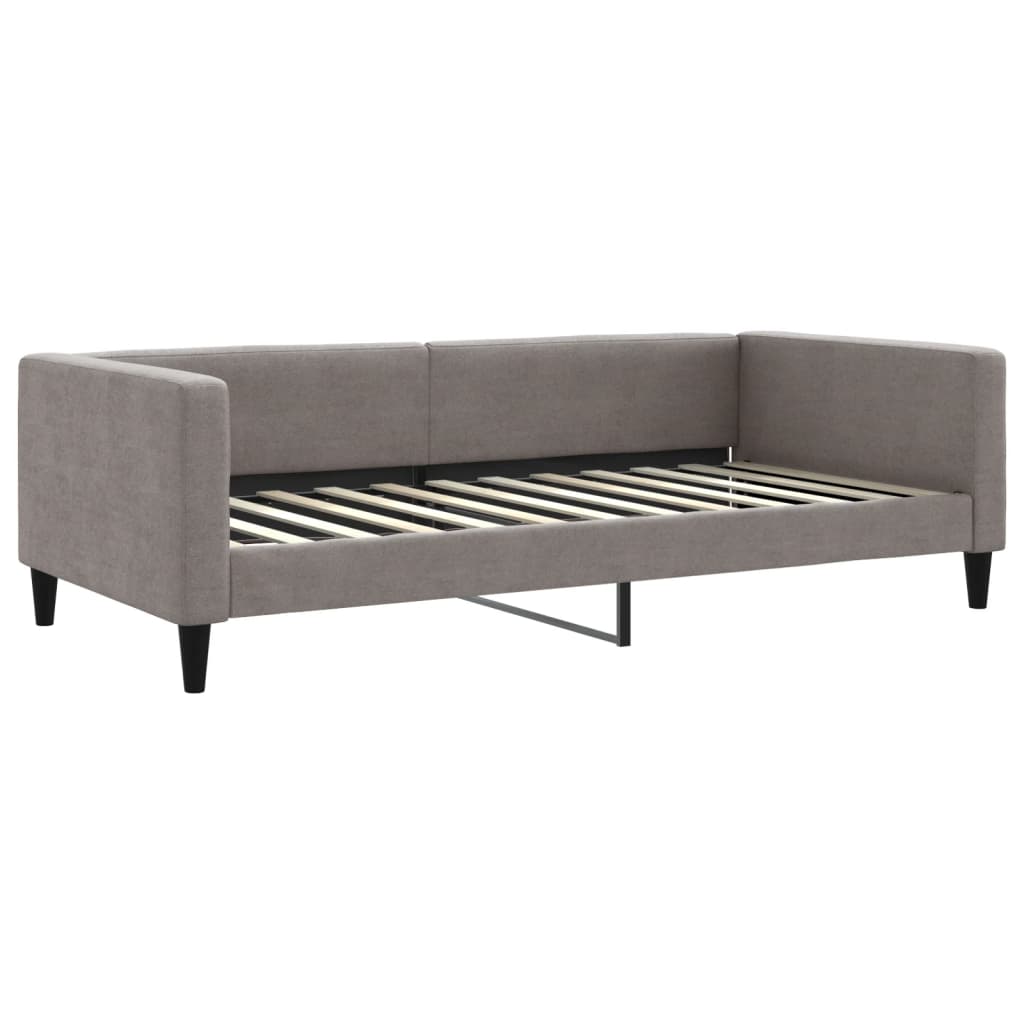 Slaapbank 100x200 cm stof taupe is nu te koop bij PeponiXL, paradijselijk wonen!