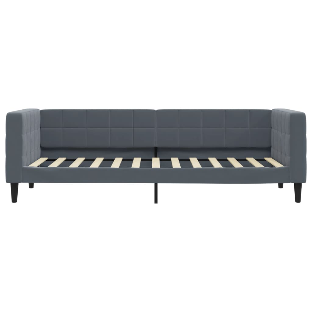 Slaapbank 80x200 cm fluweel donkergrijs is nu te koop bij PeponiXL, paradijselijk wonen!