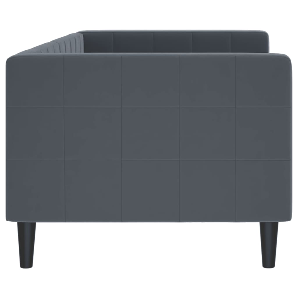Slaapbank 80x200 cm fluweel donkergrijs is nu te koop bij PeponiXL, paradijselijk wonen!