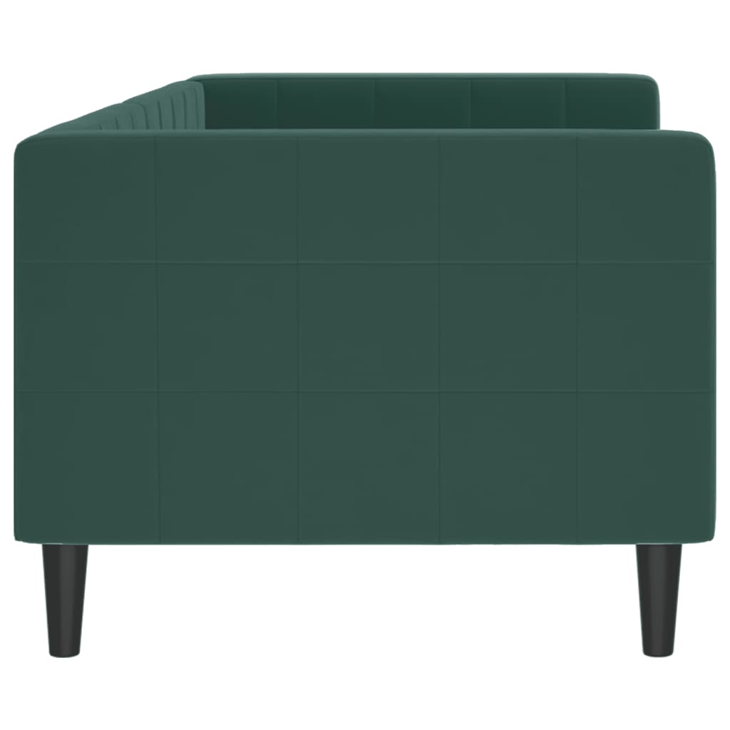 Slaapbank 80x200 cm fluweel donkergroen is nu te koop bij PeponiXL, paradijselijk wonen!