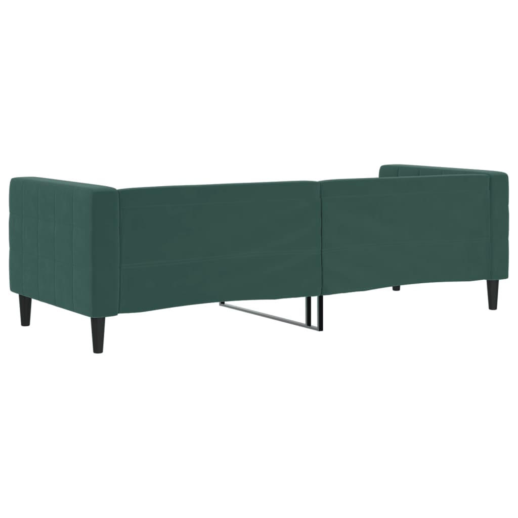 Slaapbank 80x200 cm fluweel donkergroen is nu te koop bij PeponiXL, paradijselijk wonen!