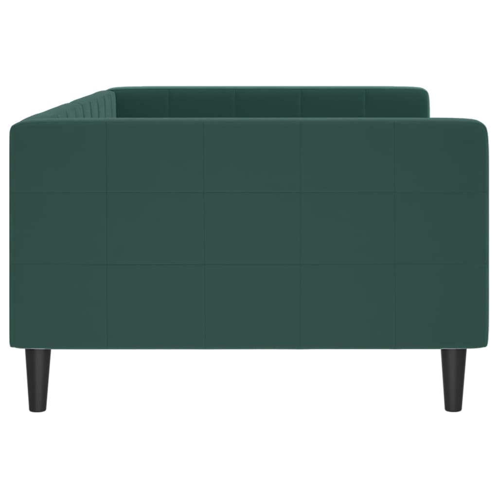 Slaapbank 100x200 cm fluweel donkergroen is nu te koop bij PeponiXL, paradijselijk wonen!