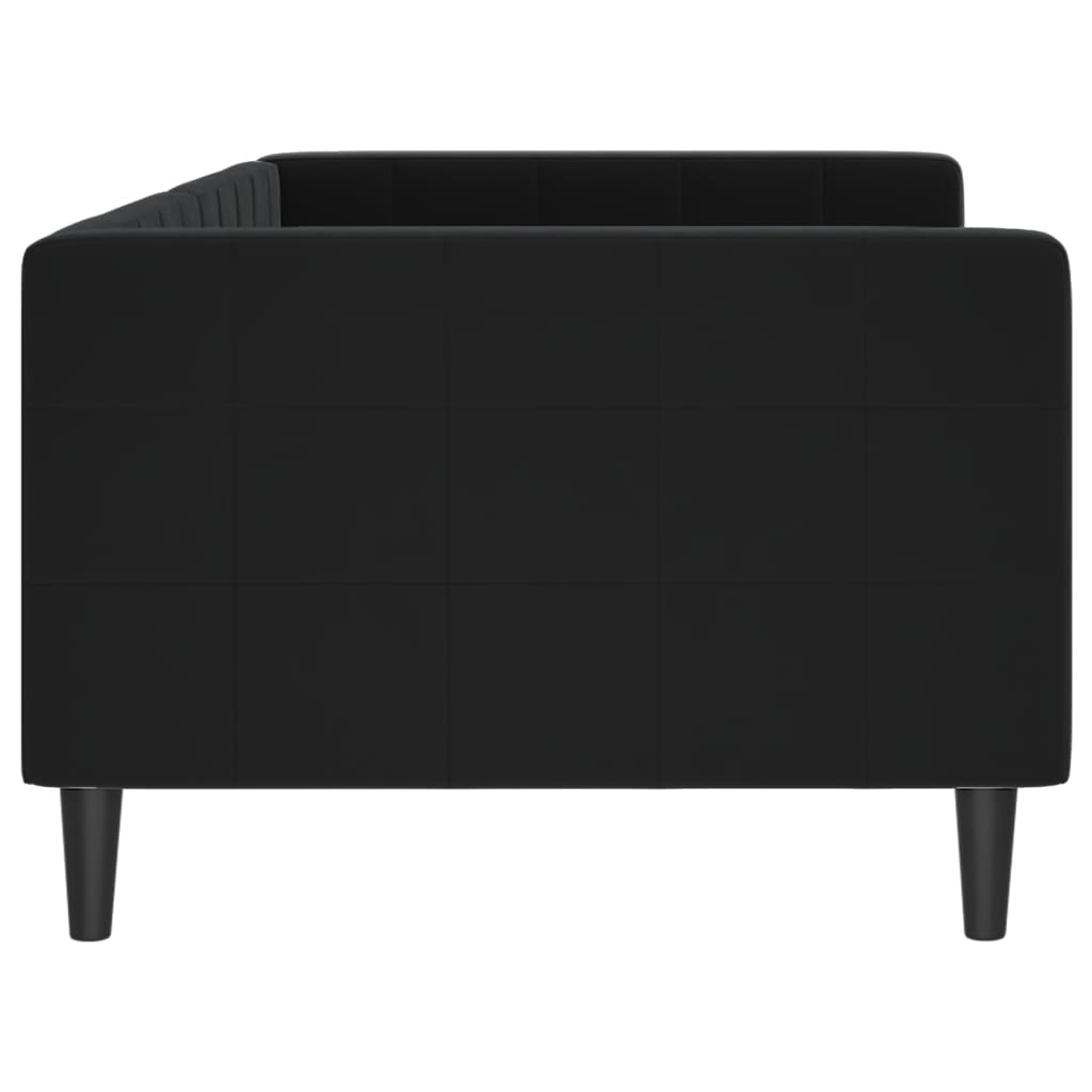 Slaapbank 90x190 cm fluweel zwart is nu te koop bij PeponiXL, paradijselijk wonen!