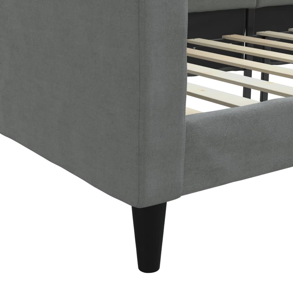 Slaapbank 80x200 cm stof donkergrijs is nu te koop bij PeponiXL, paradijselijk wonen!