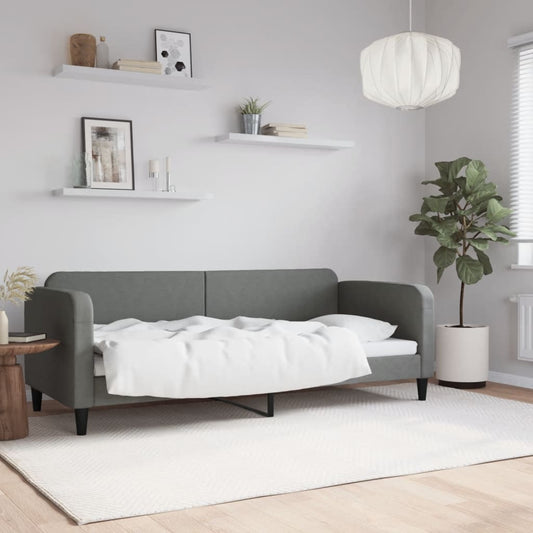 Slaapbank 80x200 cm stof donkergrijs is nu te koop bij PeponiXL, paradijselijk wonen!