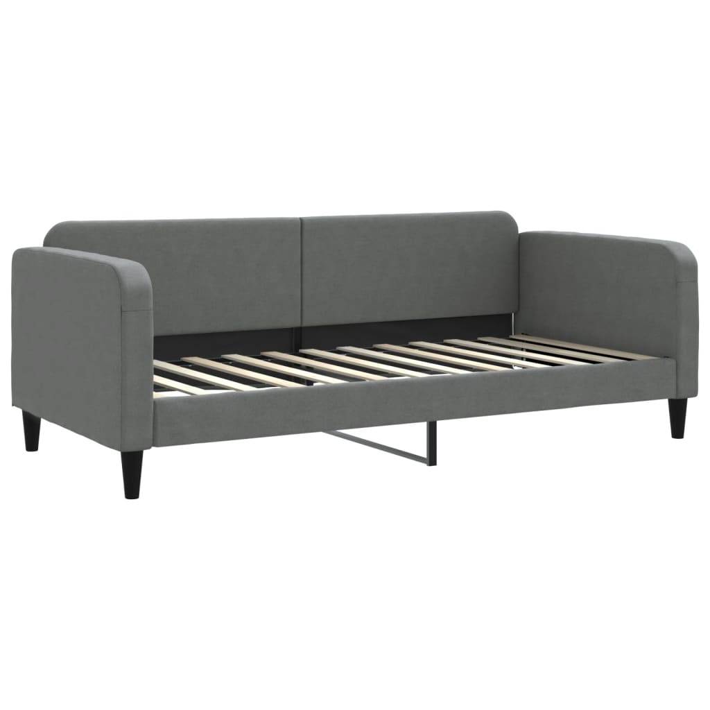 Slaapbank 90x200 cm stof donkergrijs is nu te koop bij PeponiXL, paradijselijk wonen!