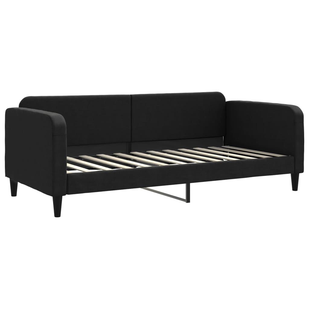 Slaapbank 90x200 cm stof zwart is nu te koop bij PeponiXL, paradijselijk wonen!