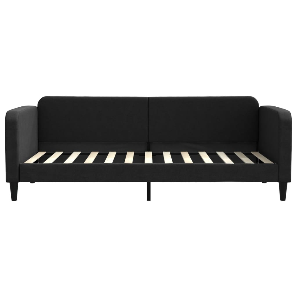 Slaapbank 90x200 cm stof zwart is nu te koop bij PeponiXL, paradijselijk wonen!