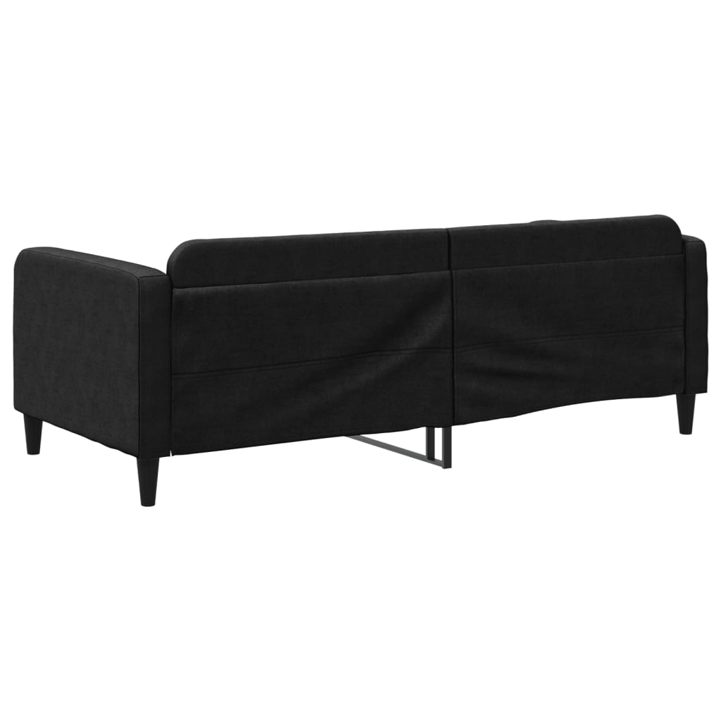 Slaapbank 90x200 cm stof zwart is nu te koop bij PeponiXL, paradijselijk wonen!