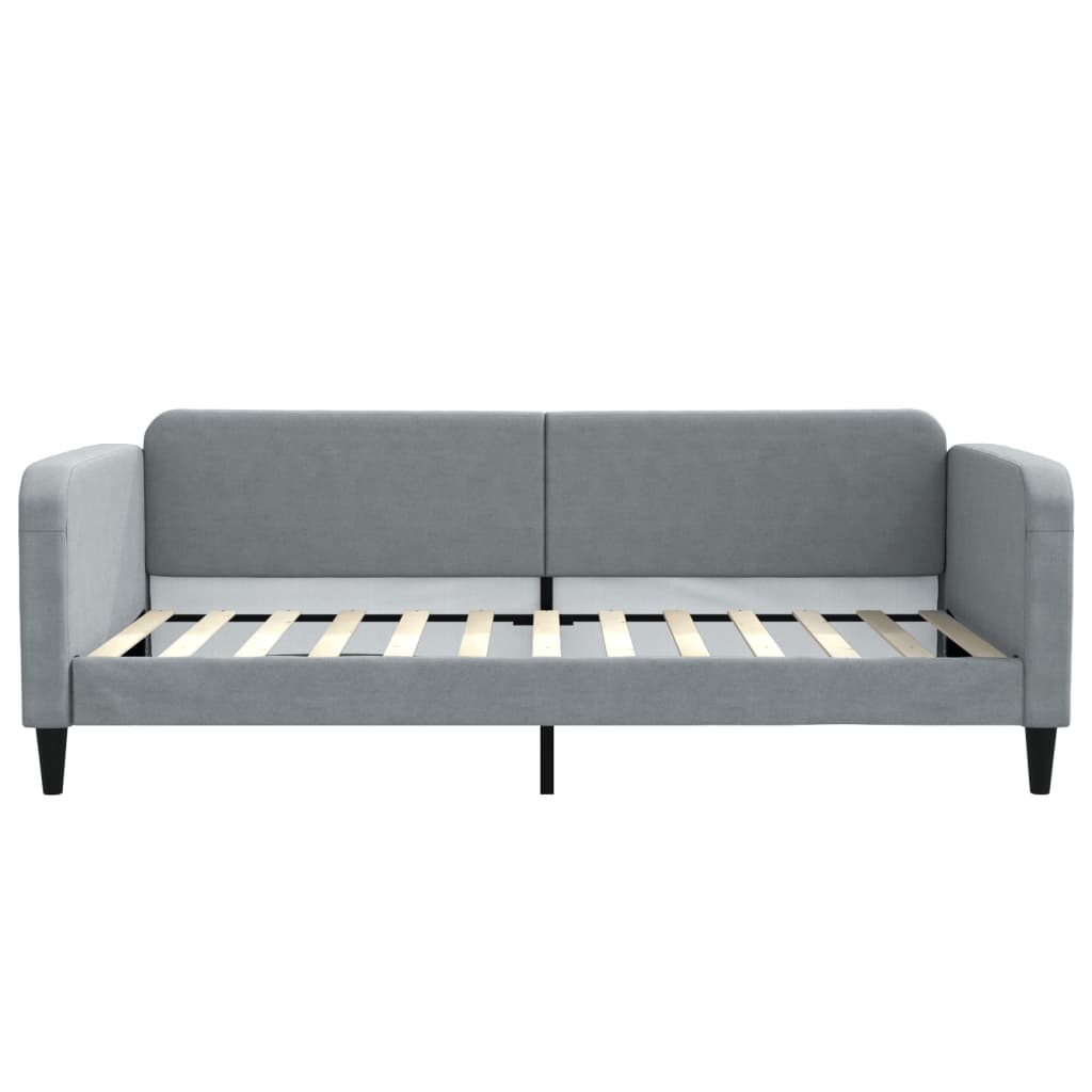 Slaapbank 100x200 cm stof lichtgrijs is nu te koop bij PeponiXL, paradijselijk wonen!