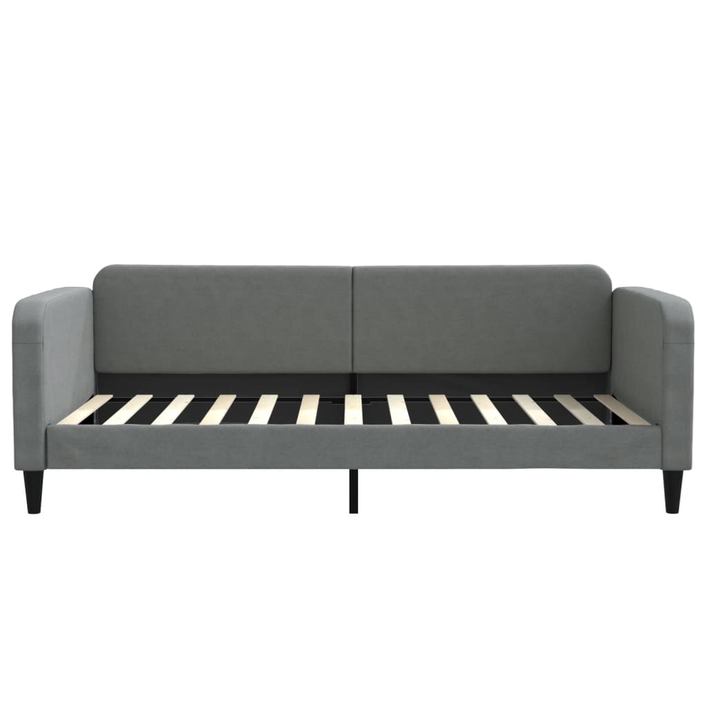Slaapbank 100x200 cm stof donkergrijs is nu te koop bij PeponiXL, paradijselijk wonen!