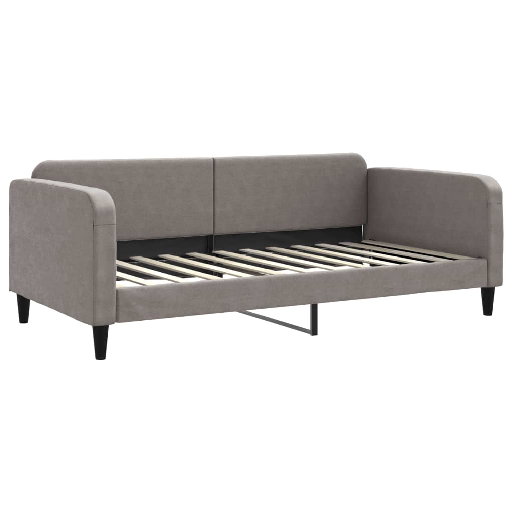Slaapbank 100x200 cm stof taupe is nu te koop bij PeponiXL, paradijselijk wonen!