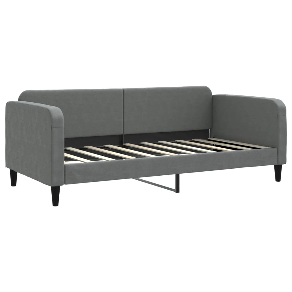 Slaapbank 90x190 cm stof donkergrijs is nu te koop bij PeponiXL, paradijselijk wonen!