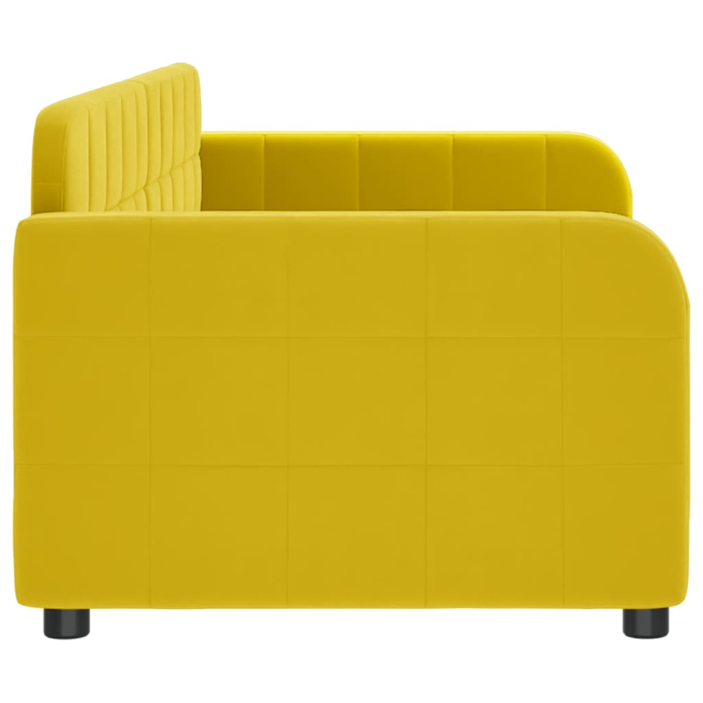 Slaapbank 80x200 cm fluweel geel is nu te koop bij PeponiXL, paradijselijk wonen!