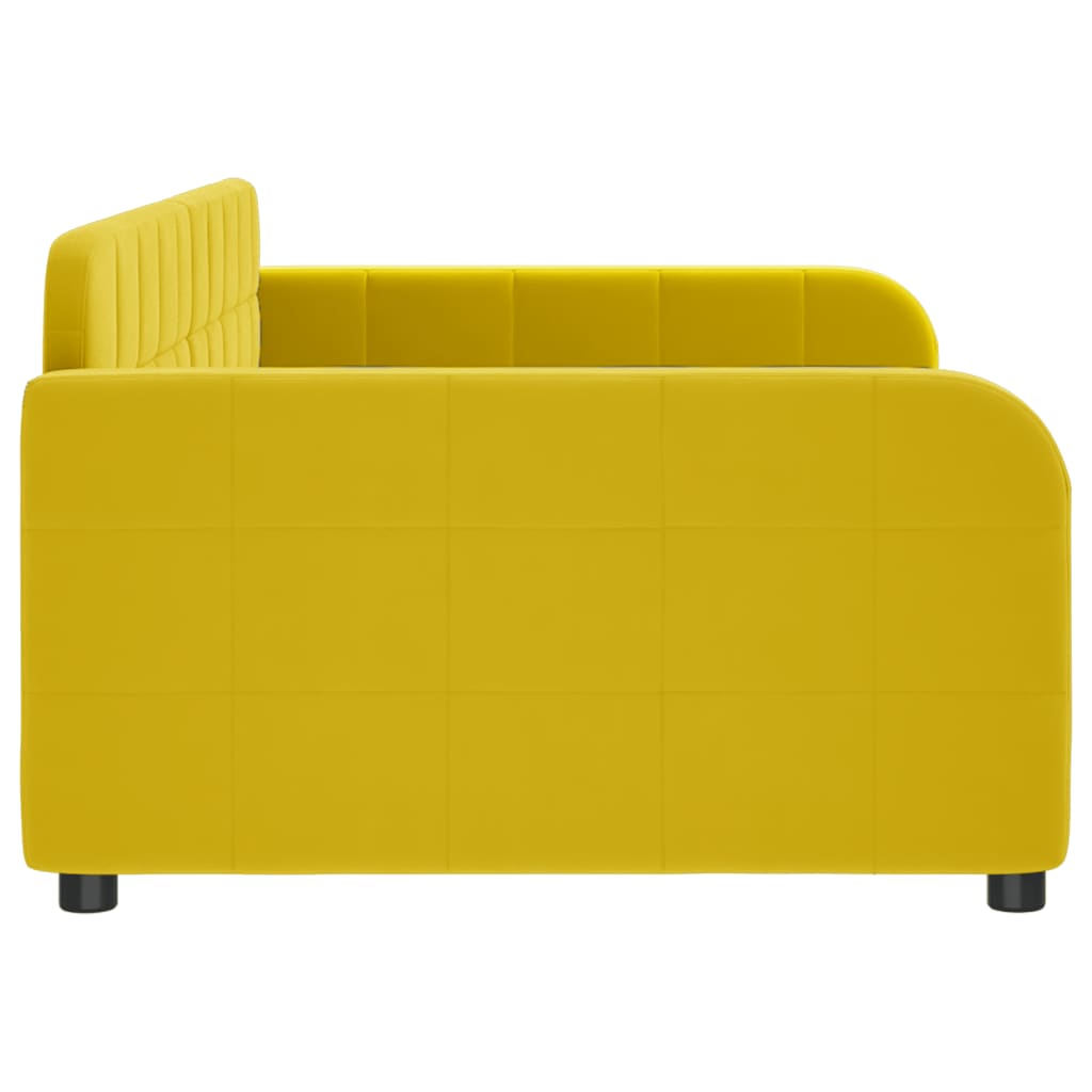 Slaapbank 100x200 cm fluweel geel is nu te koop bij PeponiXL, paradijselijk wonen!
