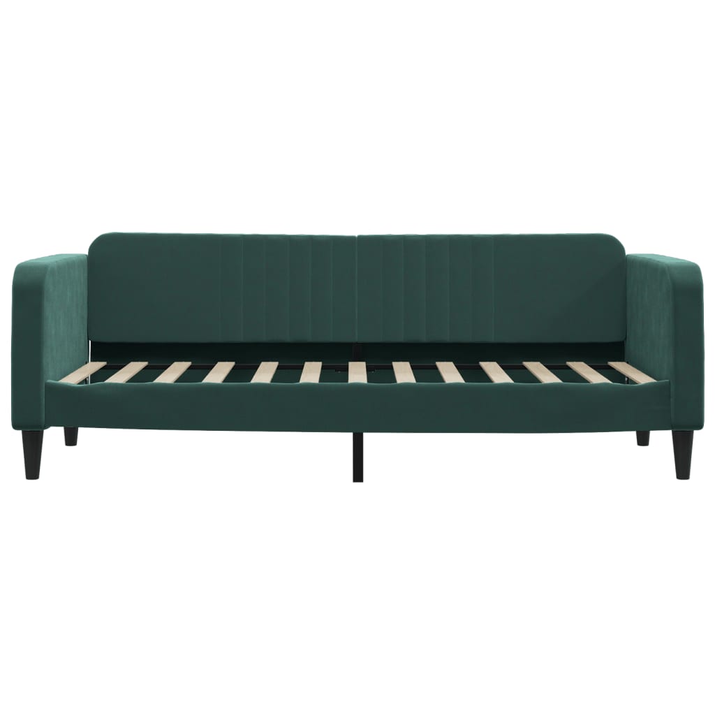 Slaapbank 80x200 cm fluweel donkergroen is nu te koop bij PeponiXL, paradijselijk wonen!