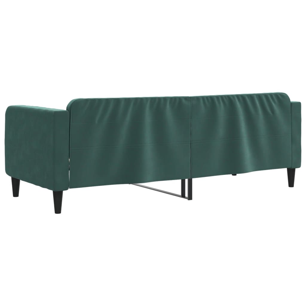 Slaapbank 80x200 cm fluweel donkergroen is nu te koop bij PeponiXL, paradijselijk wonen!