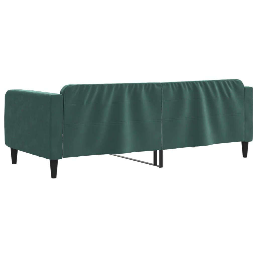 Slaapbank 90x200 cm fluweel donkergroen is nu te koop bij PeponiXL, paradijselijk wonen!