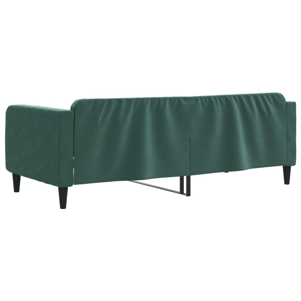 Slaapbank 100x200 cm fluweel donkergroen is nu te koop bij PeponiXL, paradijselijk wonen!
