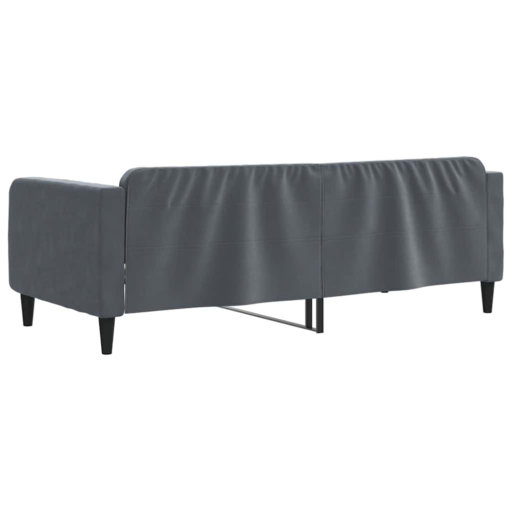 Slaapbank 90x190 cm fluweel donkergrijs is nu te koop bij PeponiXL, paradijselijk wonen!