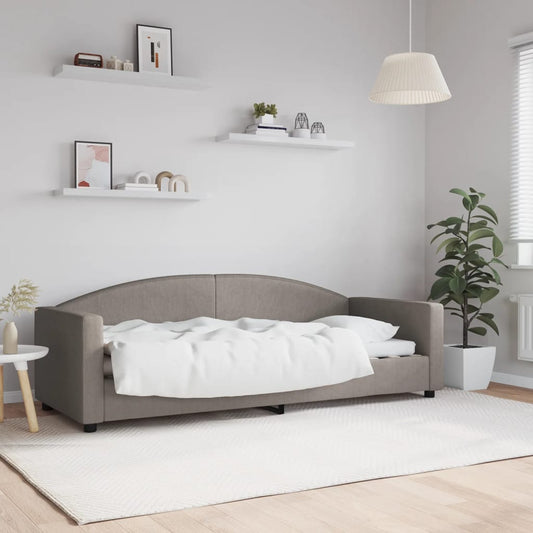 Slaapbank 80x200 cm stof taupe is nu te koop bij PeponiXL, paradijselijk wonen!