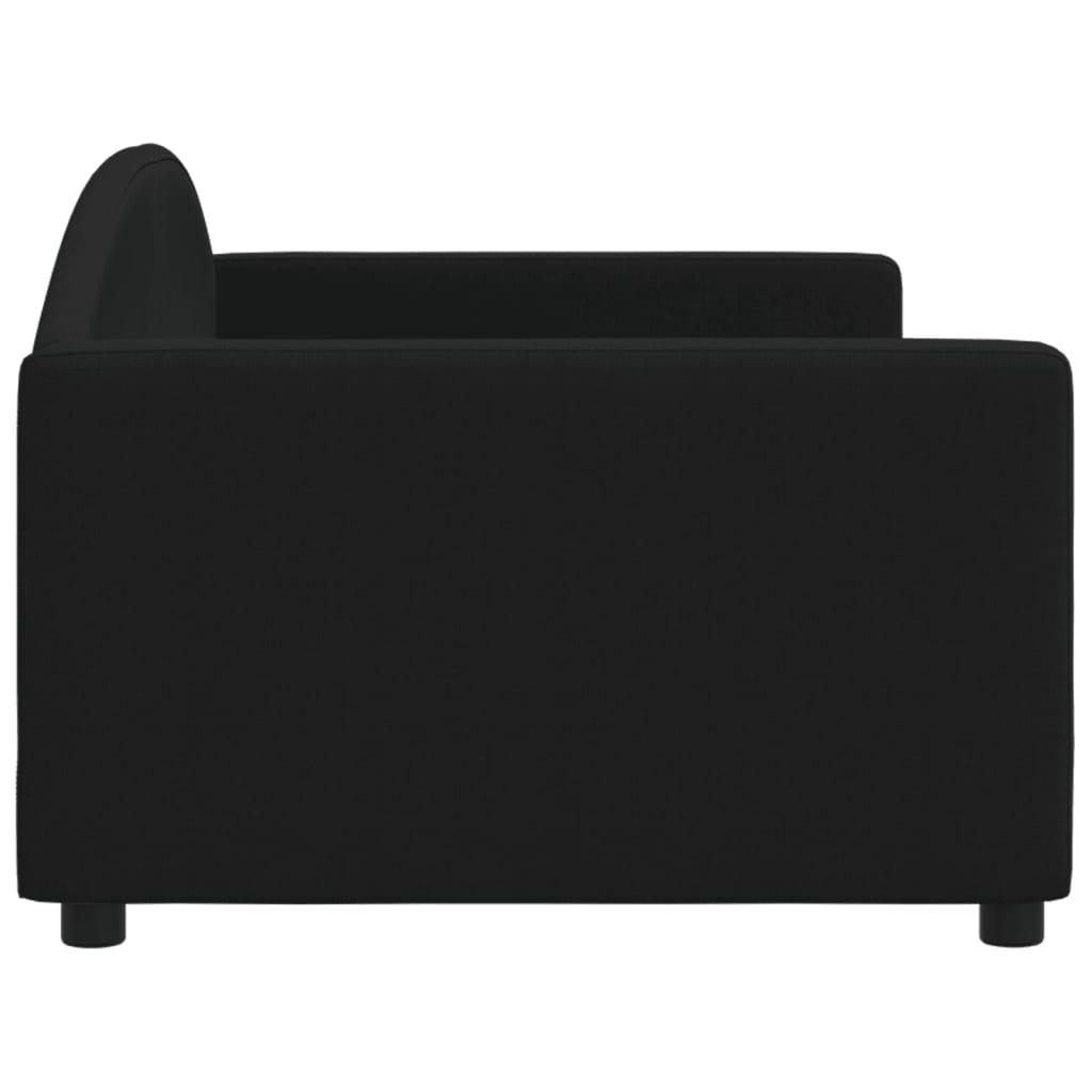 Slaapbank 90x200 cm stof zwart is nu te koop bij PeponiXL, paradijselijk wonen!