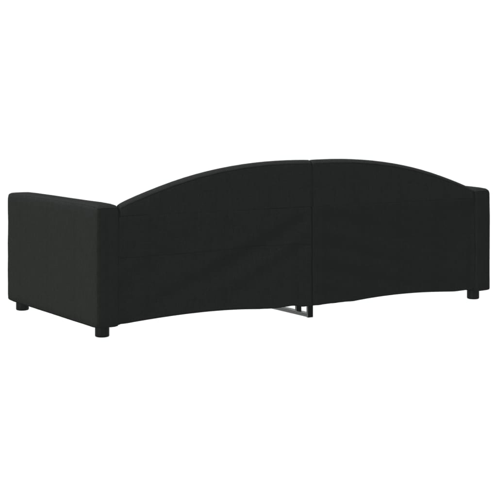Slaapbank 90x200 cm stof zwart is nu te koop bij PeponiXL, paradijselijk wonen!