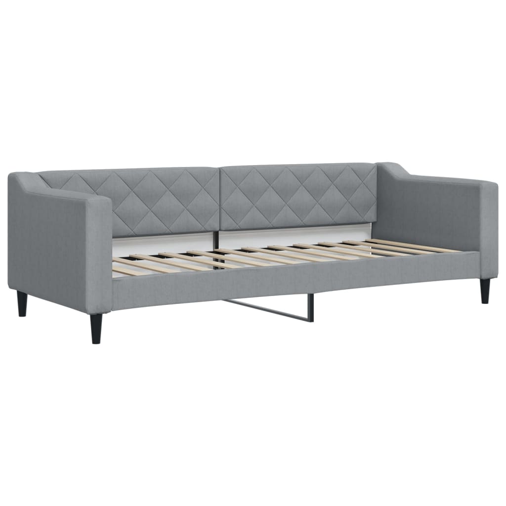 Slaapbank 80x200 cm stof lichtgrijs is nu te koop bij PeponiXL, paradijselijk wonen!