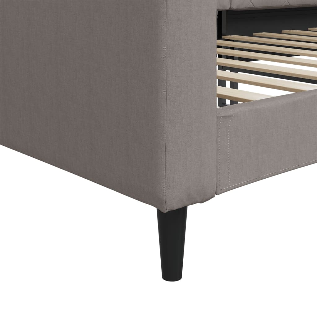 Slaapbank 80x200 cm stof taupe is nu te koop bij PeponiXL, paradijselijk wonen!