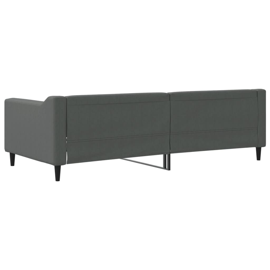 Slaapbank 90x200 cm stof donkergrijs is nu te koop bij PeponiXL, paradijselijk wonen!