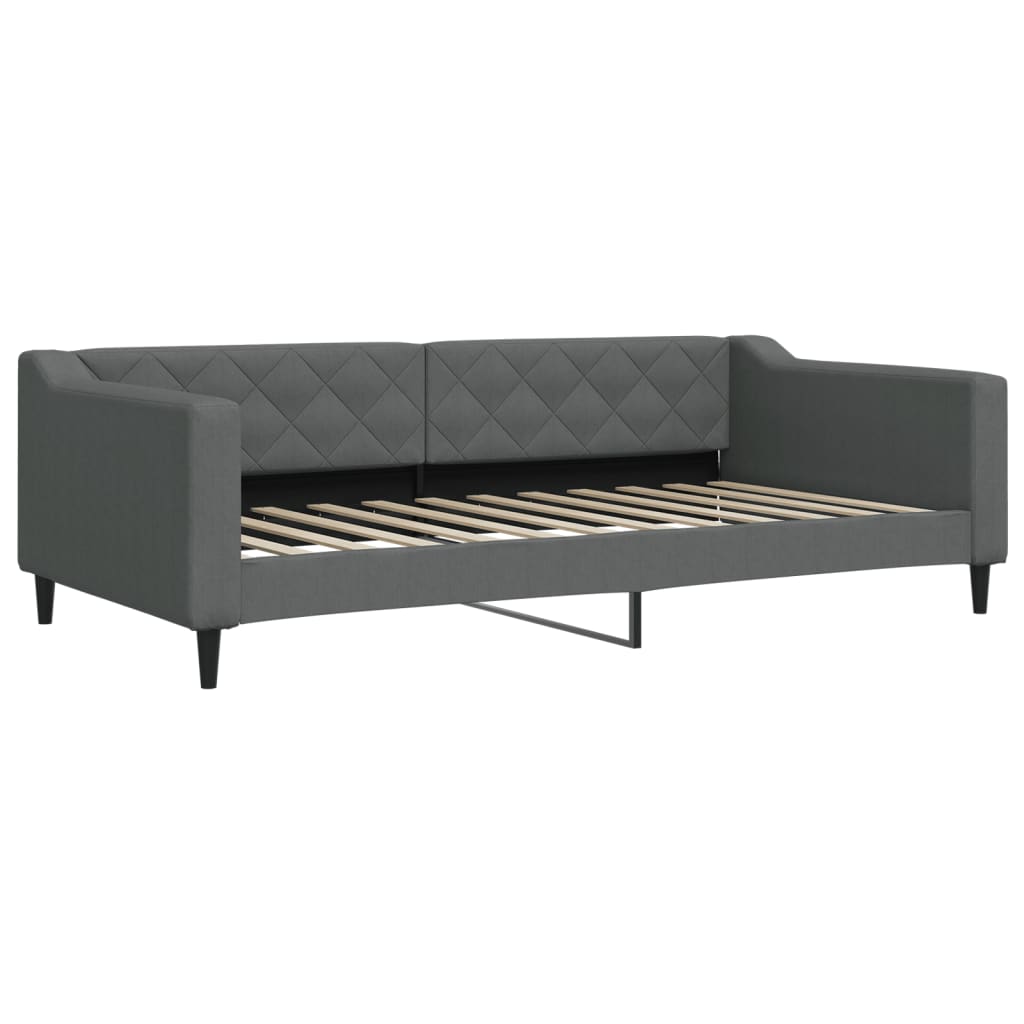 Slaapbank 100x200 cm stof donkergrijs is nu te koop bij PeponiXL, paradijselijk wonen!