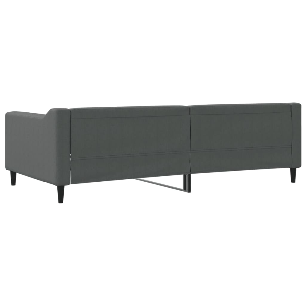 Slaapbank 100x200 cm stof donkergrijs is nu te koop bij PeponiXL, paradijselijk wonen!