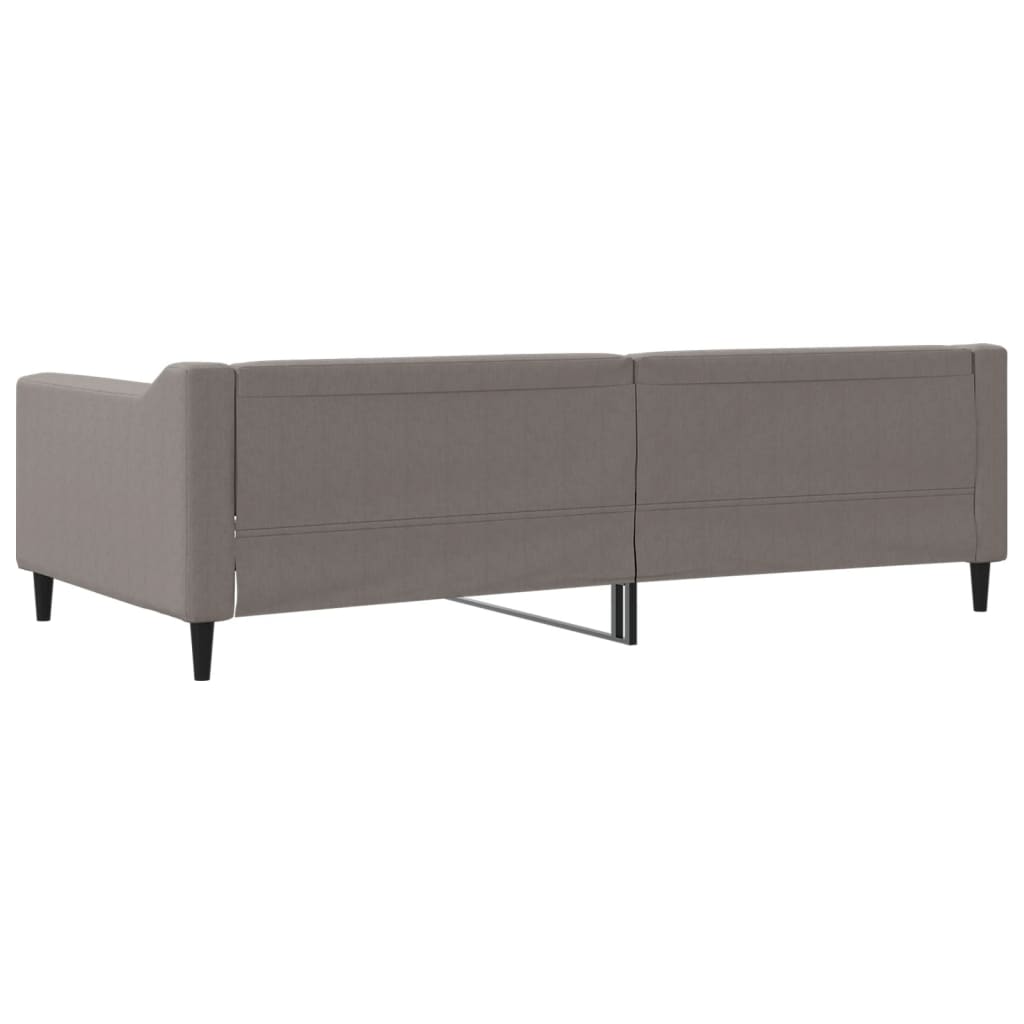 Slaapbank 100x200 cm stof taupe is nu te koop bij PeponiXL, paradijselijk wonen!