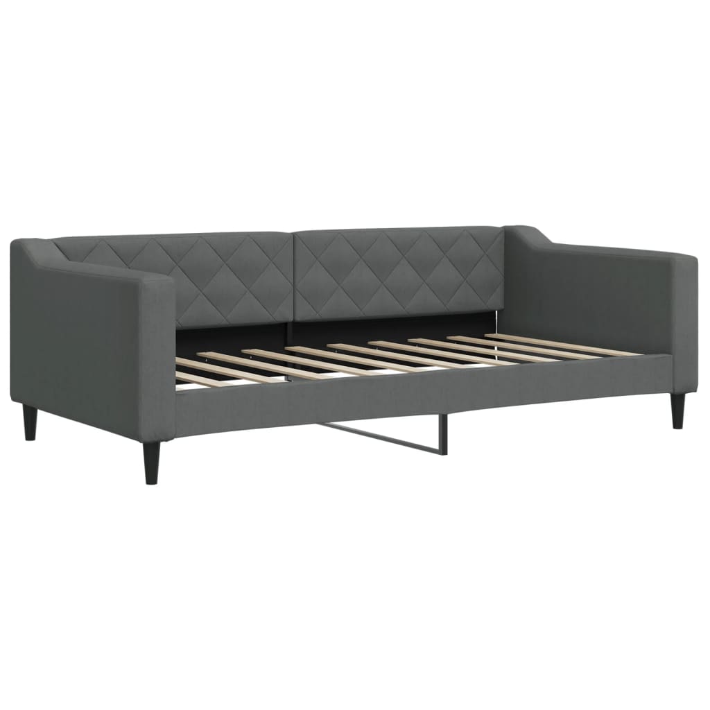 Slaapbank 90x190 cm stof donkergrijs is nu te koop bij PeponiXL, paradijselijk wonen!