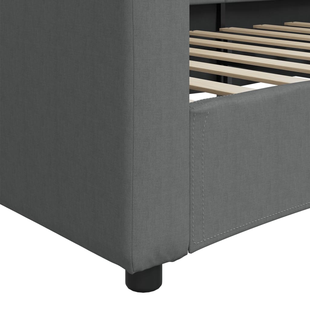 Slaapbank 80x200 cm stof donkergrijs is nu te koop bij PeponiXL, paradijselijk wonen!
