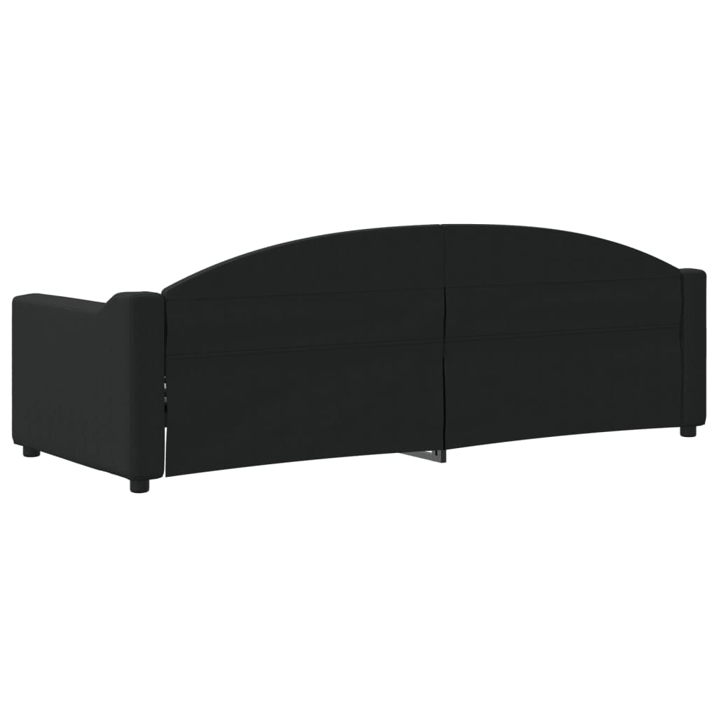 Slaapbank 80x200 cm stof zwart is nu te koop bij PeponiXL, paradijselijk wonen!