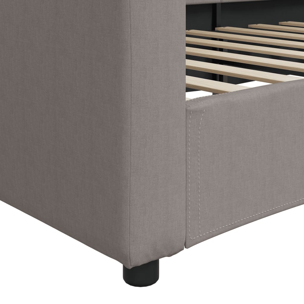 Slaapbank 80x200 cm stof taupe is nu te koop bij PeponiXL, paradijselijk wonen!