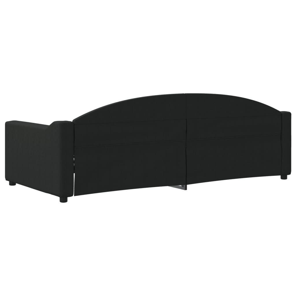 Slaapbank 90x200 cm stof zwart is nu te koop bij PeponiXL, paradijselijk wonen!