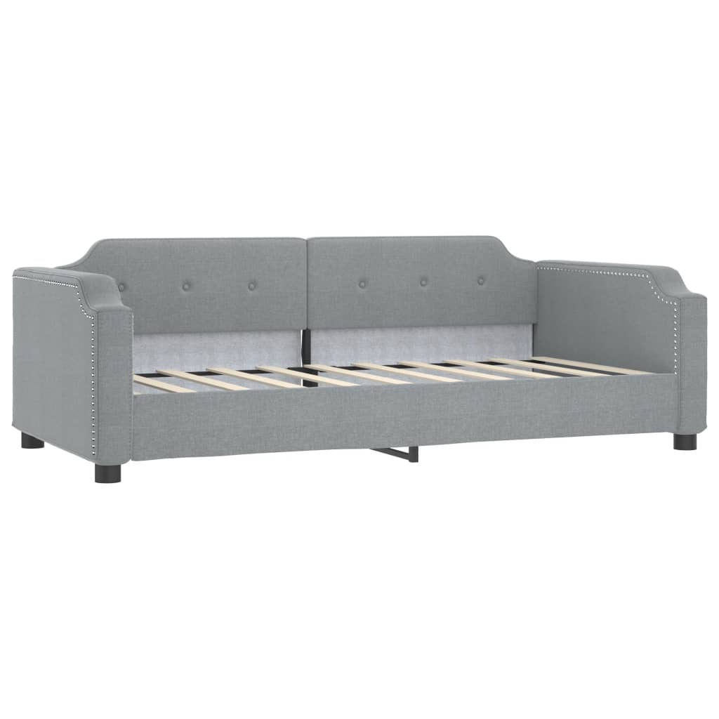 Slaapbank 80x200 cm stof lichtgrijs is nu te koop bij PeponiXL, paradijselijk wonen!