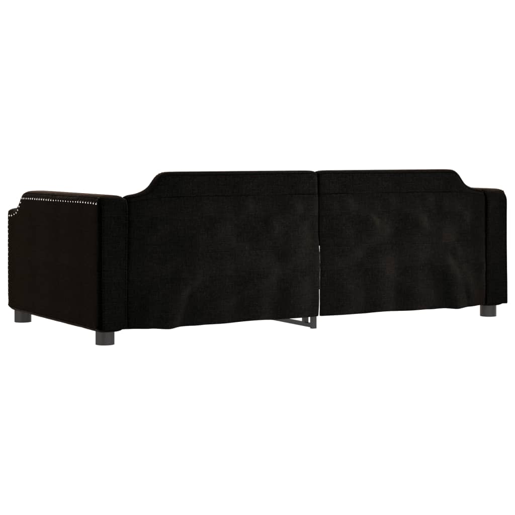 Slaapbank 80x200 cm stof zwart is nu te koop bij PeponiXL, paradijselijk wonen!