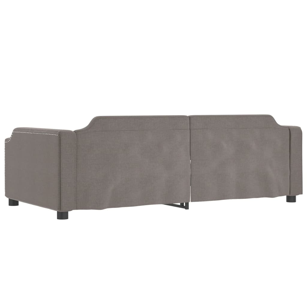 Slaapbank 90x200 cm stof taupe is nu te koop bij PeponiXL, paradijselijk wonen!