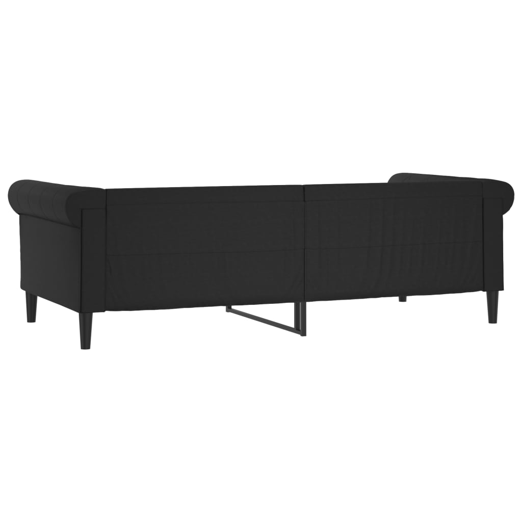 Slaapbank 90x200 cm kunstleer zwart is nu te koop bij PeponiXL, paradijselijk wonen!