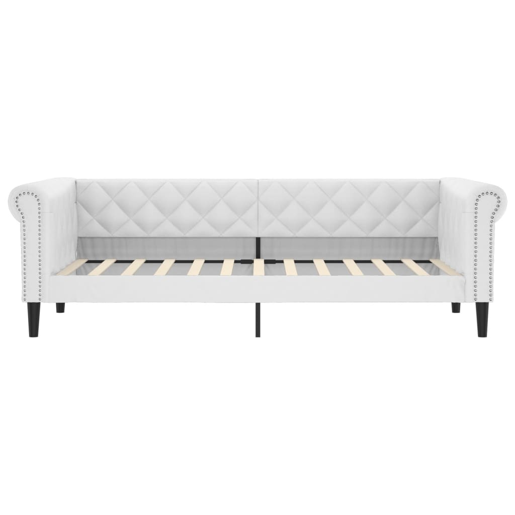 Slaapbank 90x200 cm kunstleer wit is nu te koop bij PeponiXL, paradijselijk wonen!