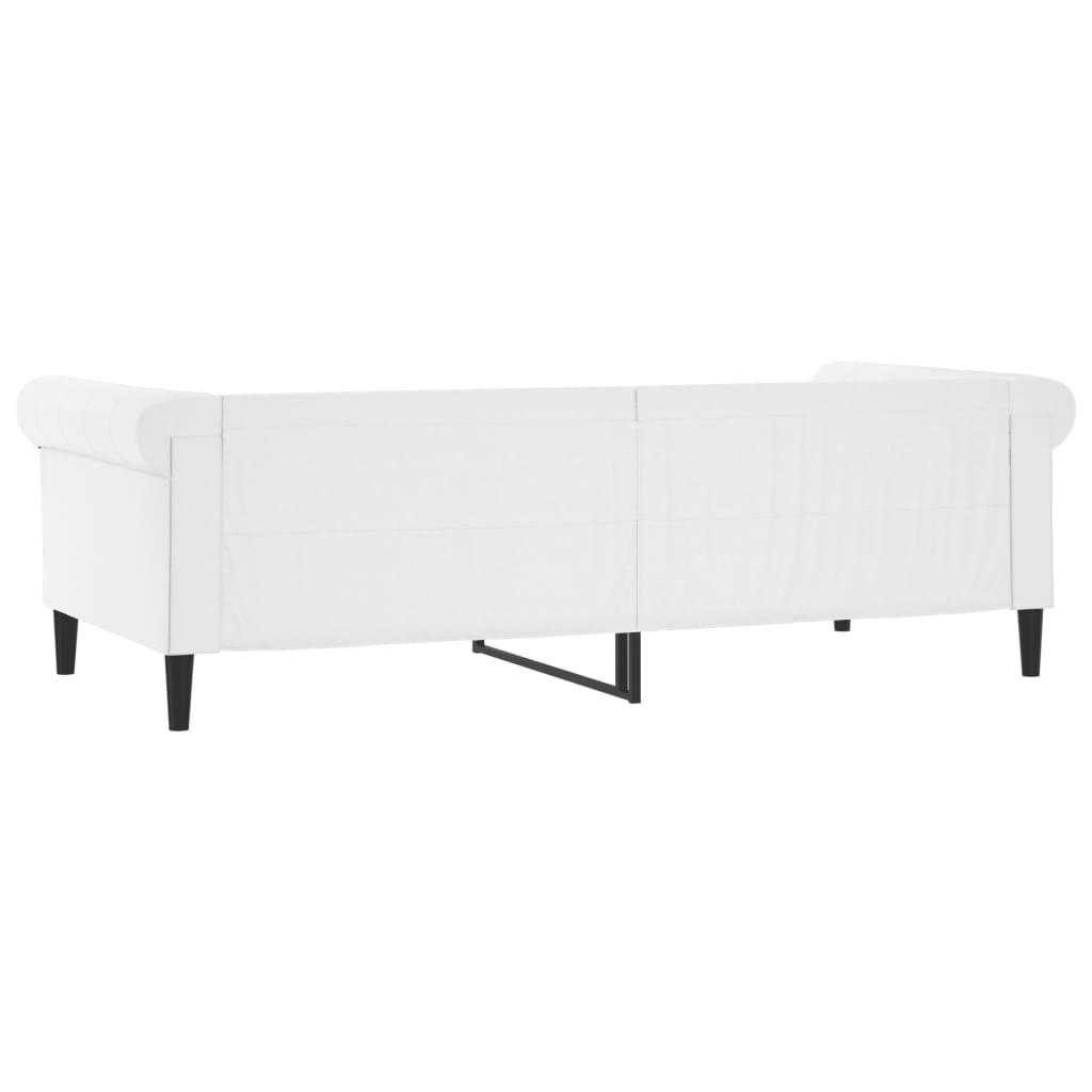 Slaapbank 90x200 cm kunstleer wit is nu te koop bij PeponiXL, paradijselijk wonen!