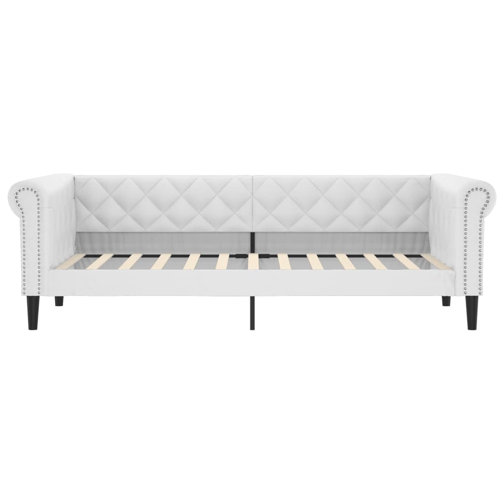 Slaapbank 100x200 cm kunstleer wit is nu te koop bij PeponiXL, paradijselijk wonen!