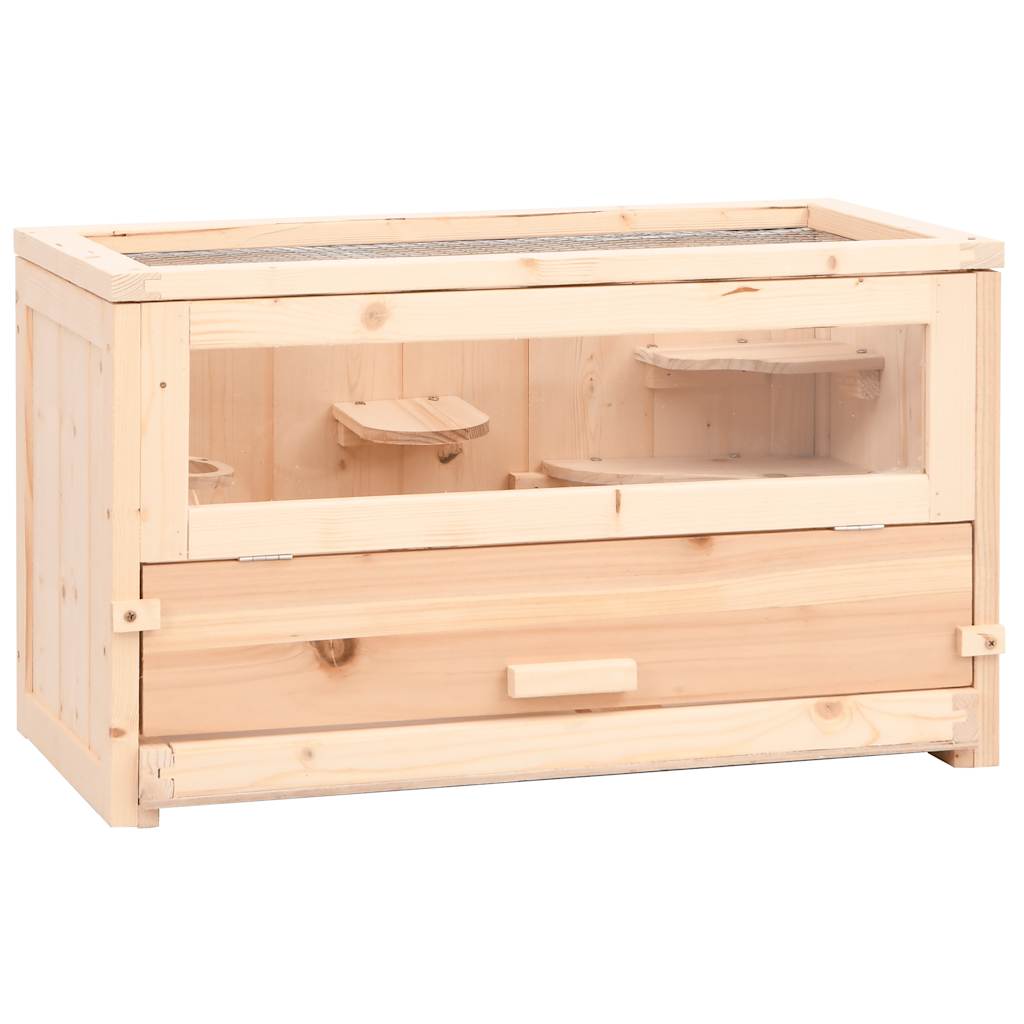 Hamsterkooi 60x30x35 cm massief vurenhout is nu te koop bij PeponiXL, paradijselijk wonen!