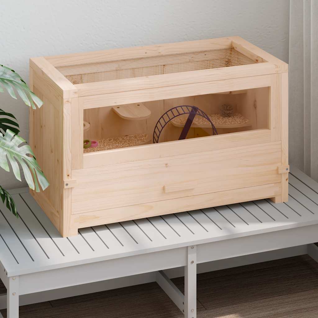 Hamsterkooi 60x30x35 cm massief vurenhout is nu te koop bij PeponiXL, paradijselijk wonen!